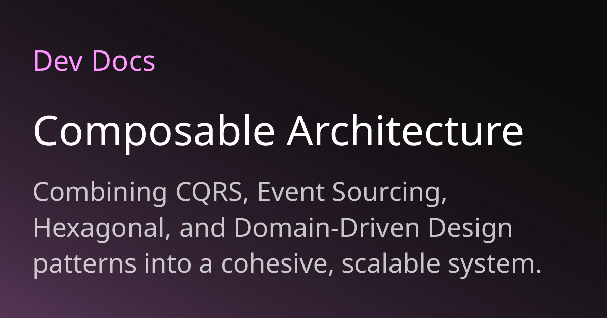 Composable Architecture | Dev Docs